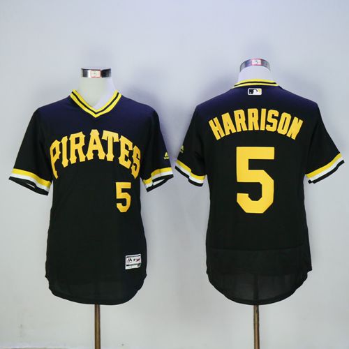 Pirates #5 Josh Harrison Black Flexbase Authentic Collection Cooperstown Stitched MLB Jersey